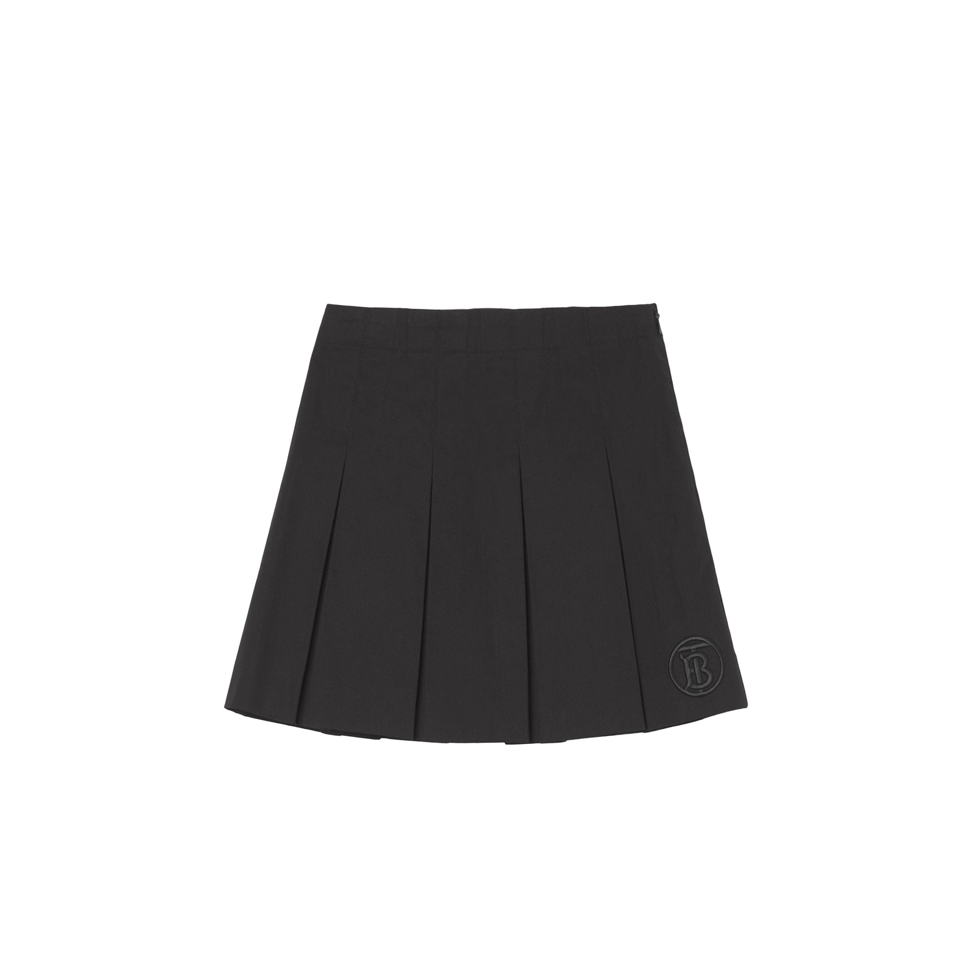 Jupe plissée à motif monogramme - Black