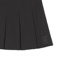 Jupe plissée à motif monogramme - Black