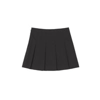 Jupe plissée à motif monogramme - Black