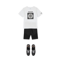 T-shirt en coton à imprimé montage - White