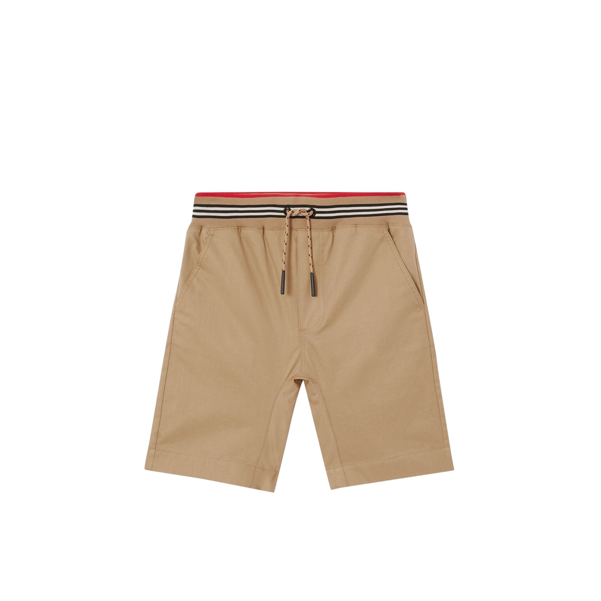 Short en sergé de coton avec rayures iconiques - Archive Beige