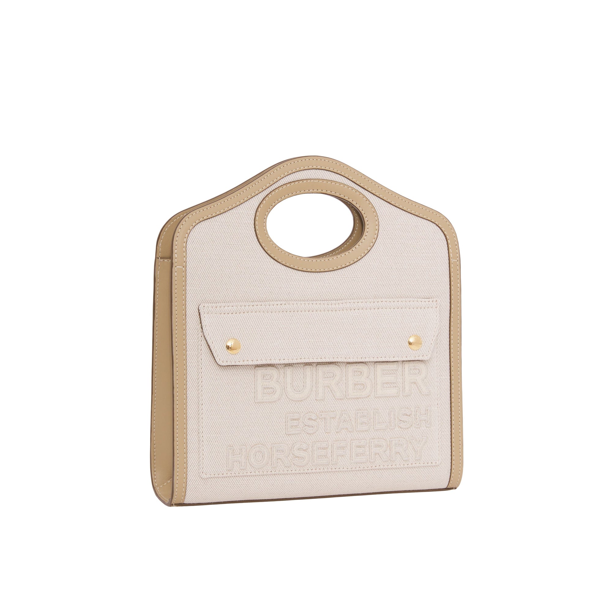 Mini sac Pocket en toile de lin et coton Horseferry - Ecru