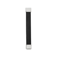 Bracelet en cuir et plaqué palladium - Black & Palladiom