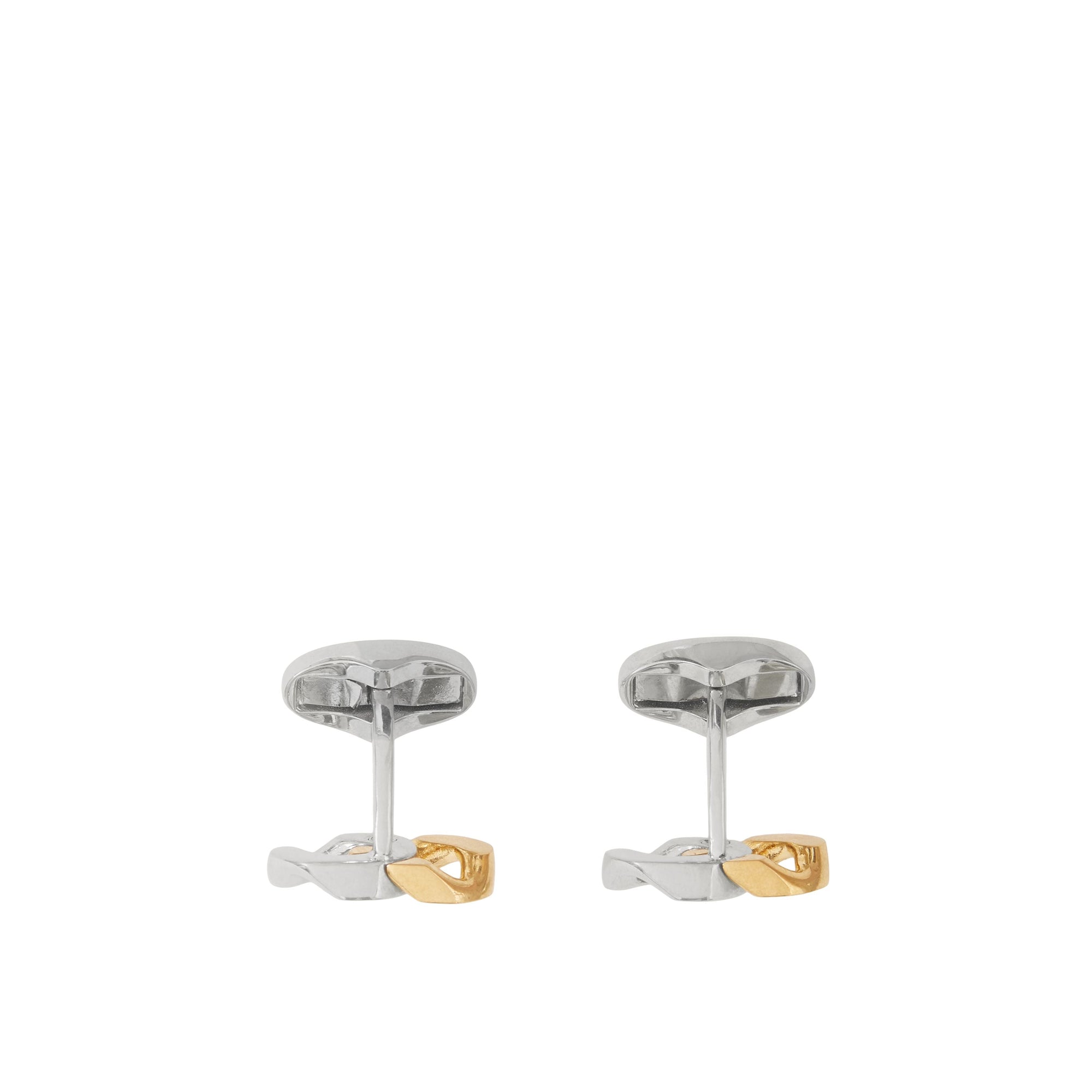 Boutons de manchette à maillon plaqués or et palladium - Antique Gold & Silver
