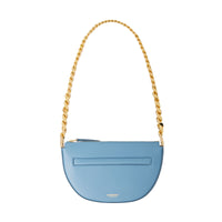 Mini sac Olympia zippé en cuir - Blue Topaz