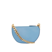 Mini sac Olympia zippé en cuir - Blue Topaz