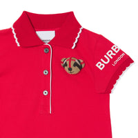 Combinaison en piqué de coton à motif Thomas Bear - Bright Red