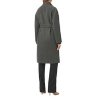 Manteau réversible en laine à motif check - Shale Grey Check