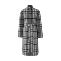 Manteau réversible en laine à motif check - Shale Grey Check