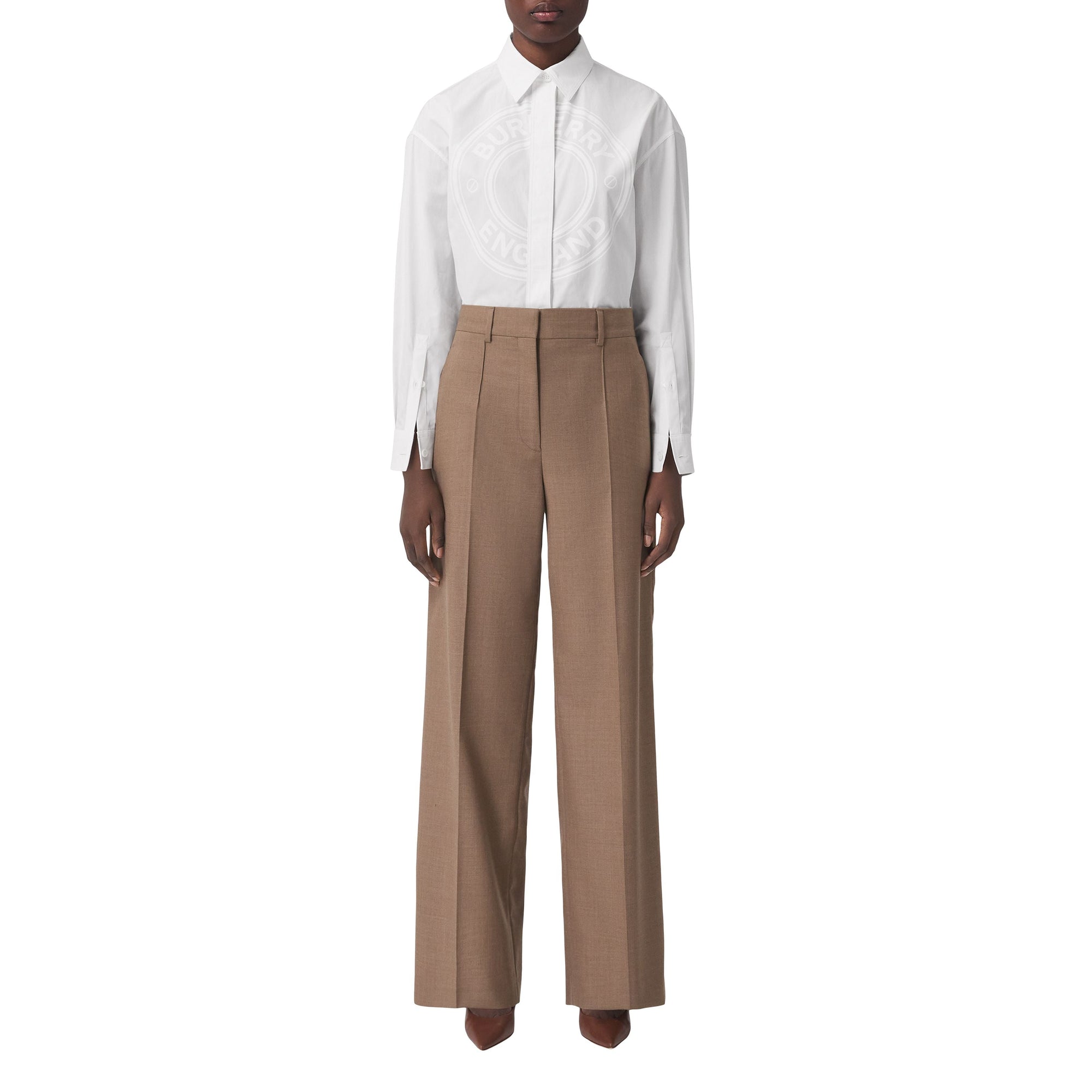 Chemise Oxford oversize en coton avec logo - Optic White