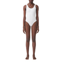 Maillot de bain stretch avec logo - White