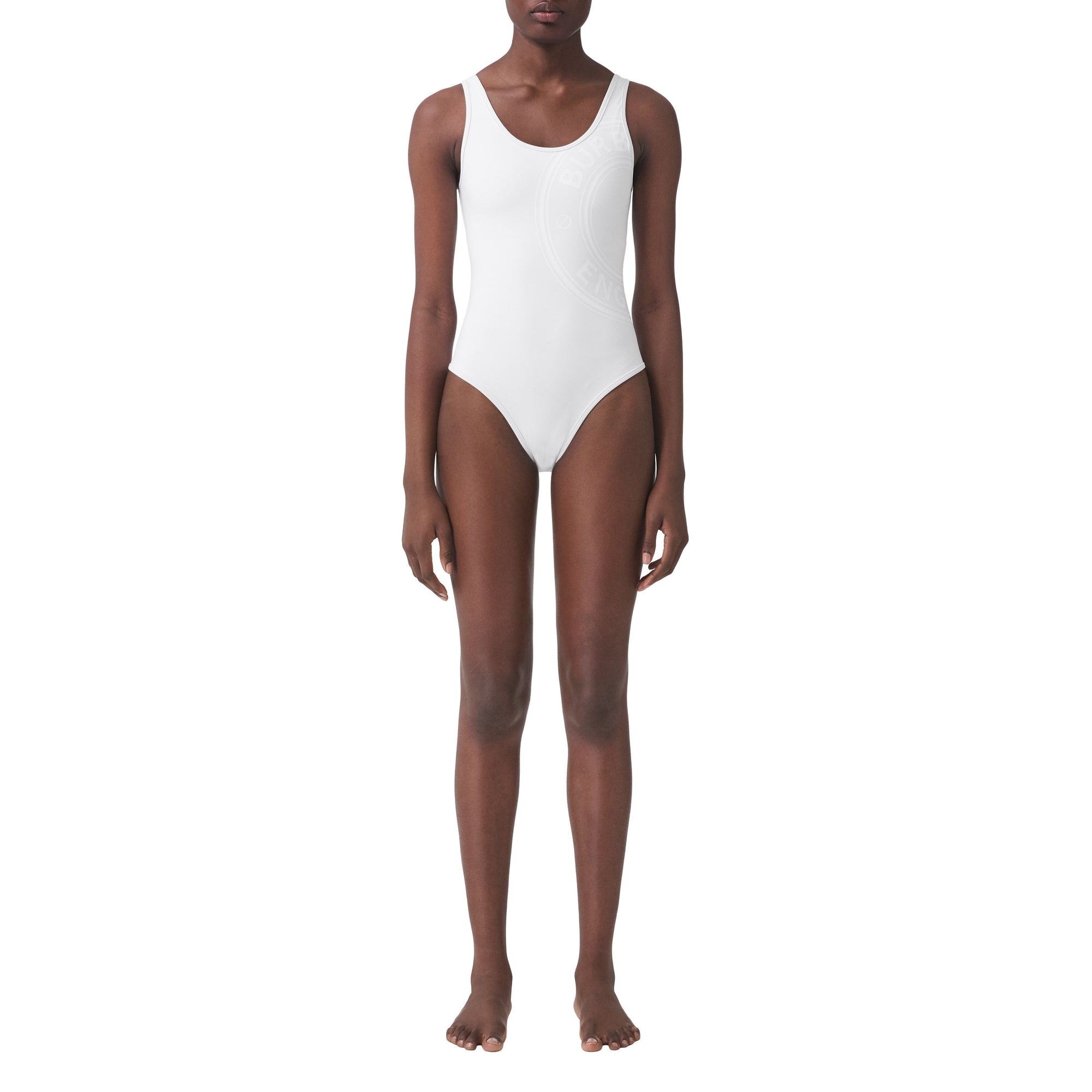 Maillot de bain stretch avec logo - White