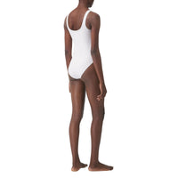 Maillot de bain stretch avec logo - White