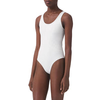 Maillot de bain stretch avec logo - White