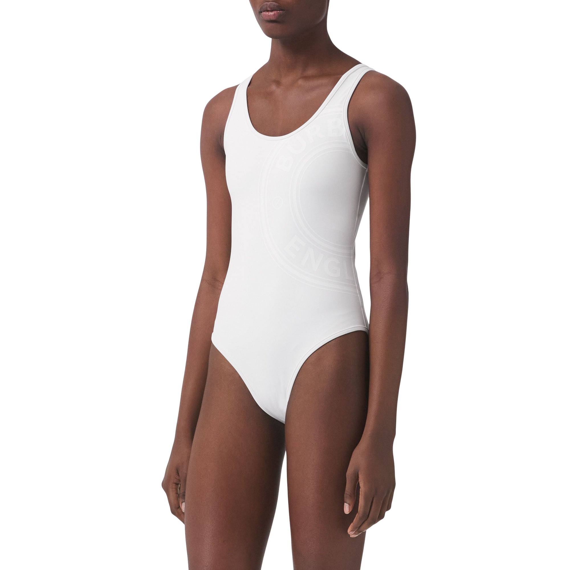 Maillot de bain stretch avec logo - White
