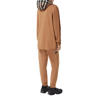 Sweat à capuche zippé surdimensionné - Camel