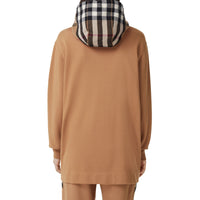 Sweat à capuche zippé surdimensionné - Camel