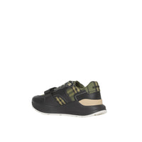 Sneakers en toile de coton et cuir Check - Military Green