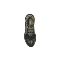 Sneakers en toile de coton et cuir Check - Military Green