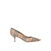 Escarpins à bout pointu en cuir à motif Vintage check - Archive Beige Check