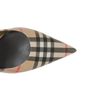 Escarpins à bout pointu en cuir à motif Vintage check - Archive Beige Check