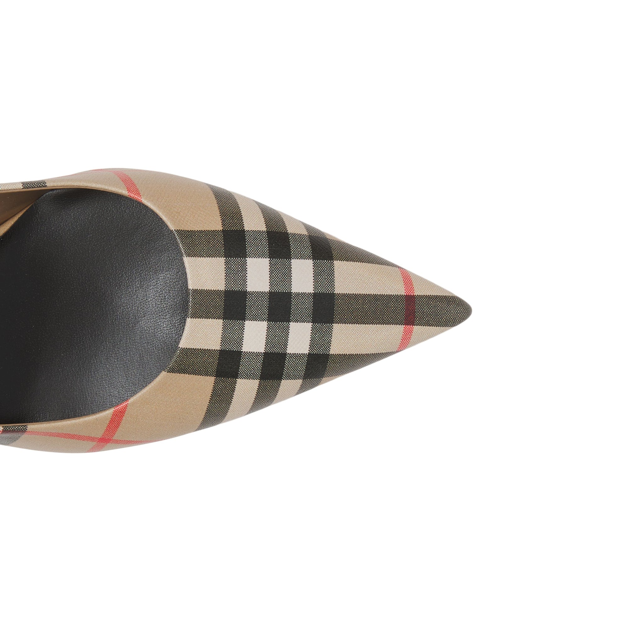 Escarpins à bout pointu en cuir à motif Vintage check - Archive Beige Check