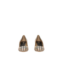 Escarpins à bout pointu en cuir à motif Vintage check - Archive Beige Check
