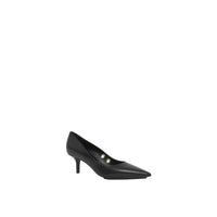 Escarpins à bout pointu en cuir à œillets - Black