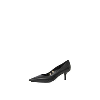 Escarpins à bout pointu en cuir à œillets - Black