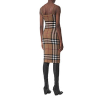 Jupe en jacquard de coton et soie à motif check - Birch Brown