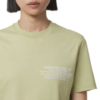 T-shirt en coton avec coordonnées géographiques - Mist Green