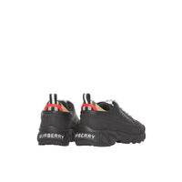 Sneakers en cuir et coton à motif Vintage Check - Black