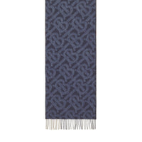 Écharpe réversible en cachemire à motif check - Indigo