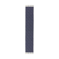Écharpe réversible en cachemire à motif check - Indigo