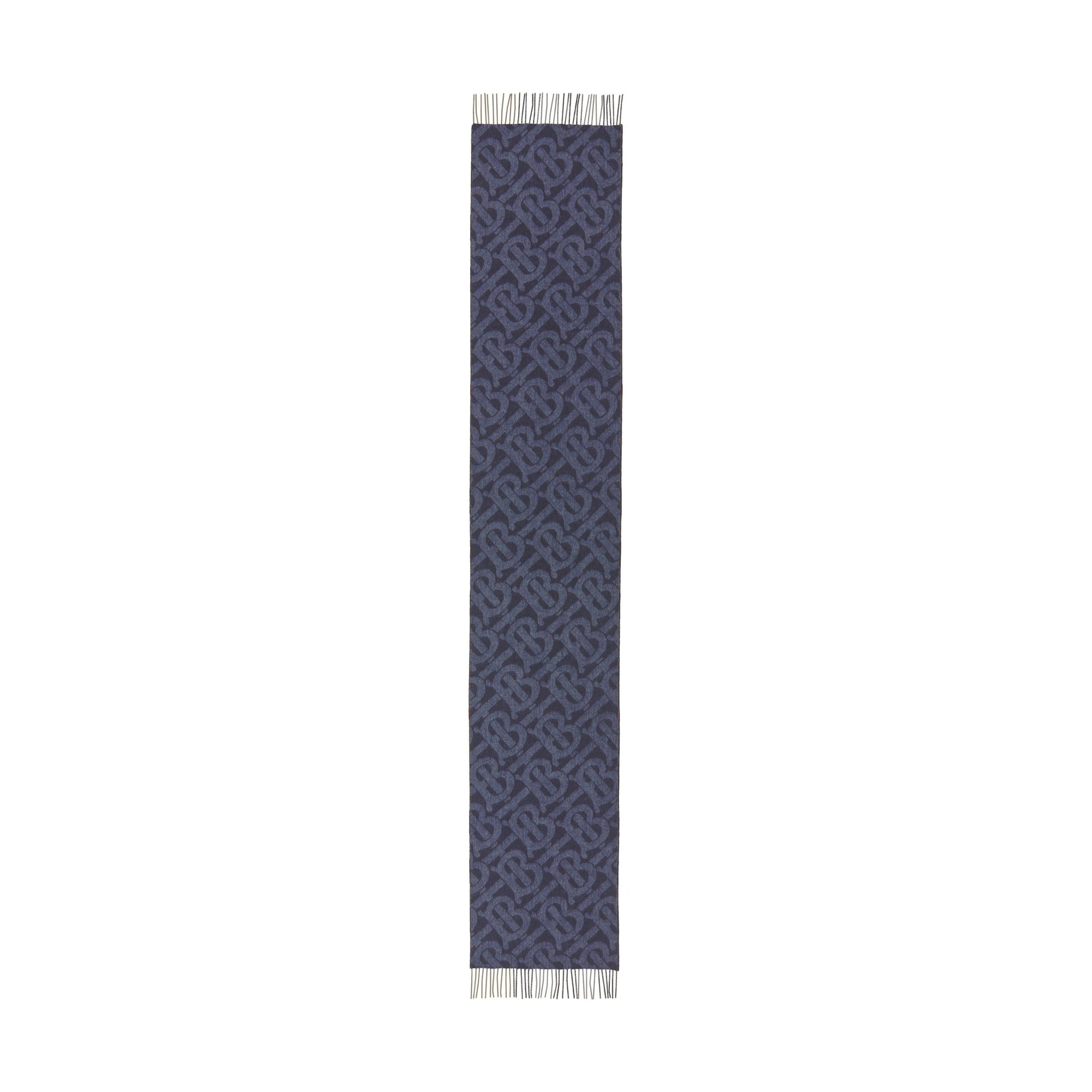 Écharpe réversible en cachemire à motif check - Indigo