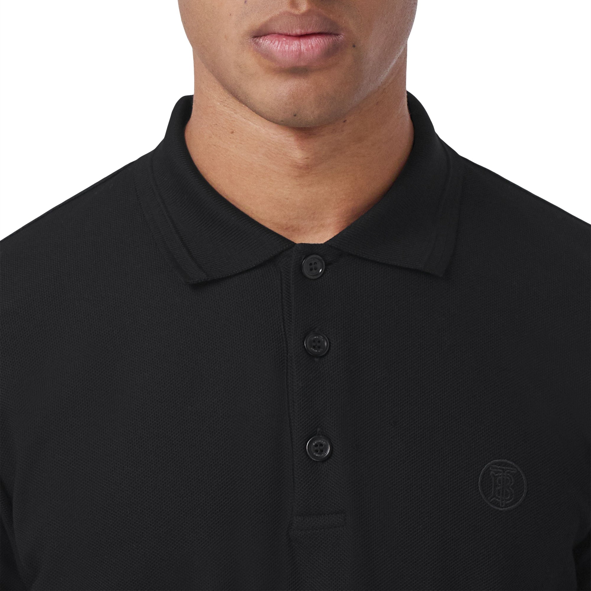 Polo à manches longues à motif Monogram - Black