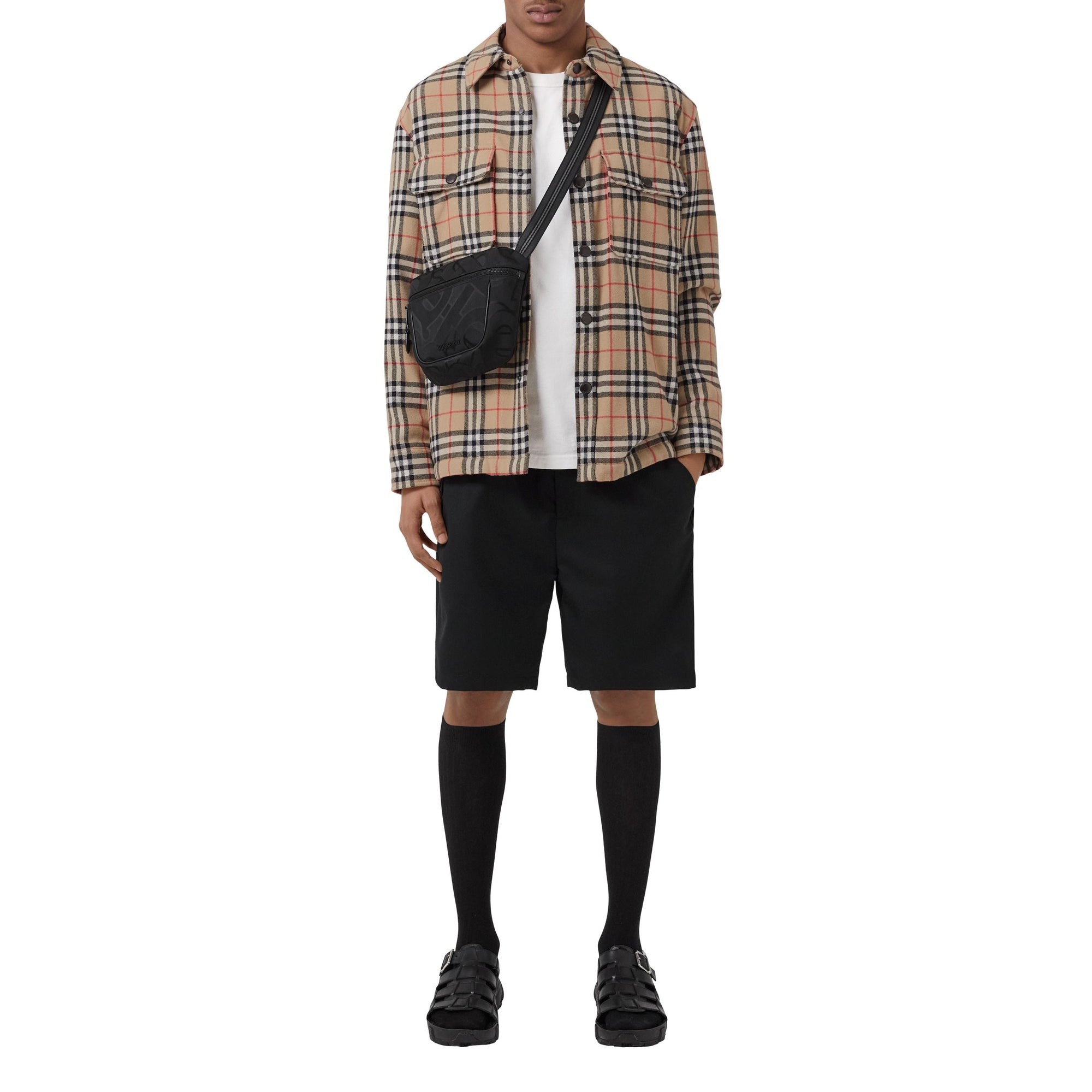 Surchemise en laine et coton à motif Vintage check - Archive Beige Check