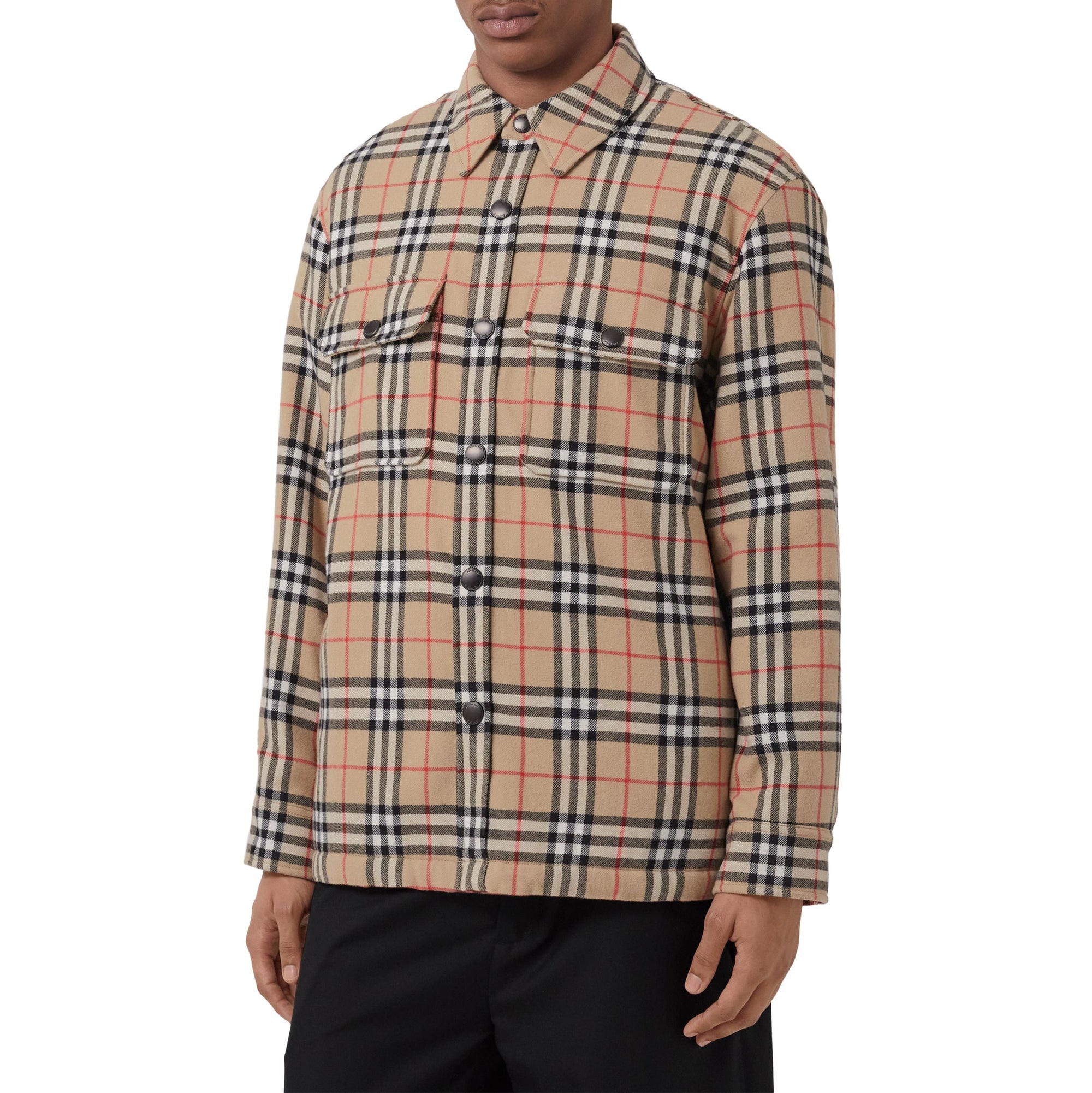 Surchemise en laine et coton à motif Vintage check - Archive Beige Check