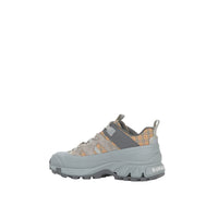 Sneakers Arthur en cuir velours à motif check - White & Grey