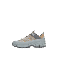 Sneakers Arthur en cuir velours à motif check - White & Grey