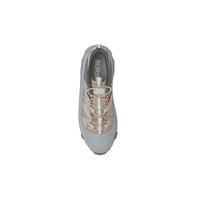 Sneakers Arthur en cuir velours à motif check - White & Grey