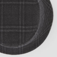 Bob en laine et cachemire à motif check - Charcoal Grey