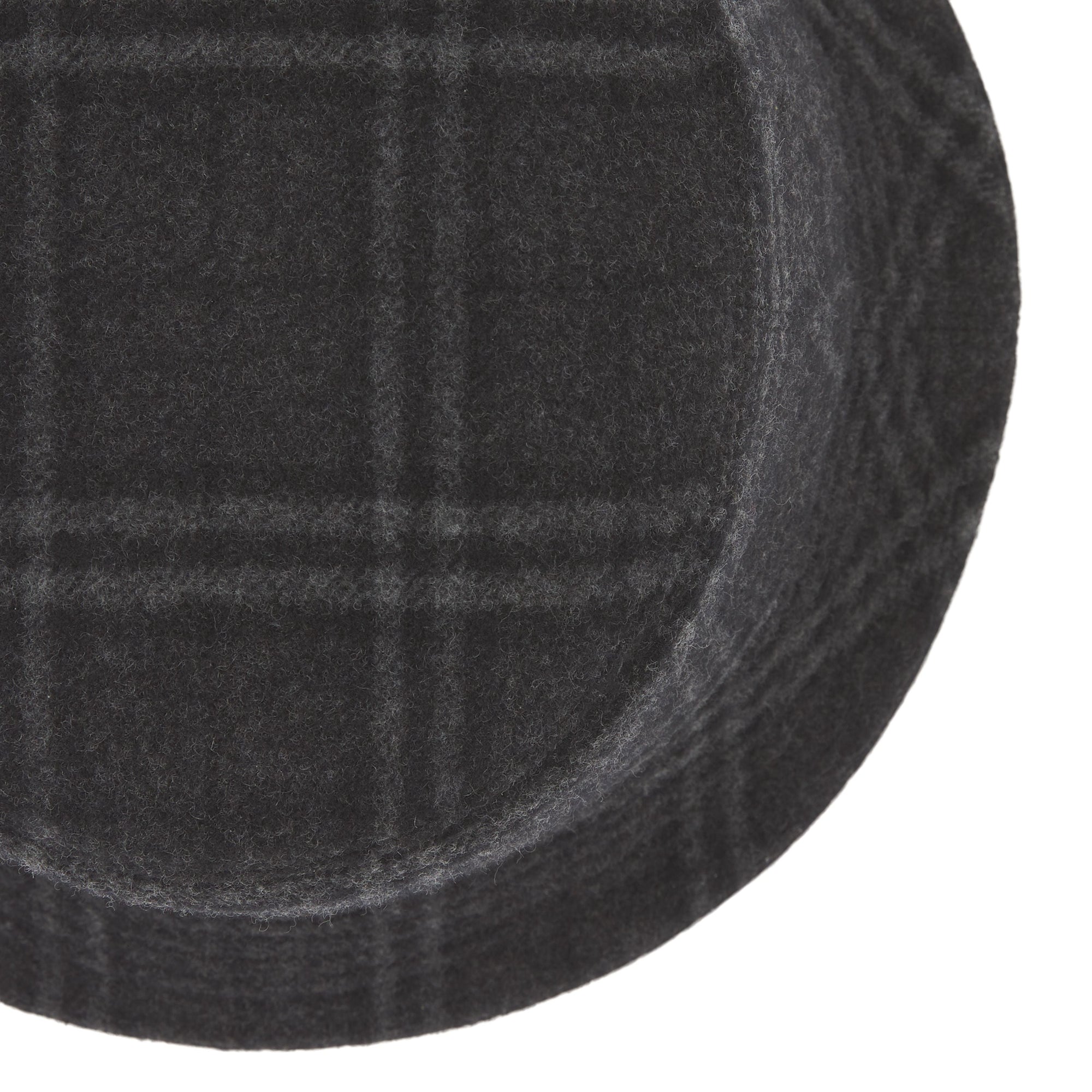 Bob en laine et cachemire à motif check - Charcoal Grey