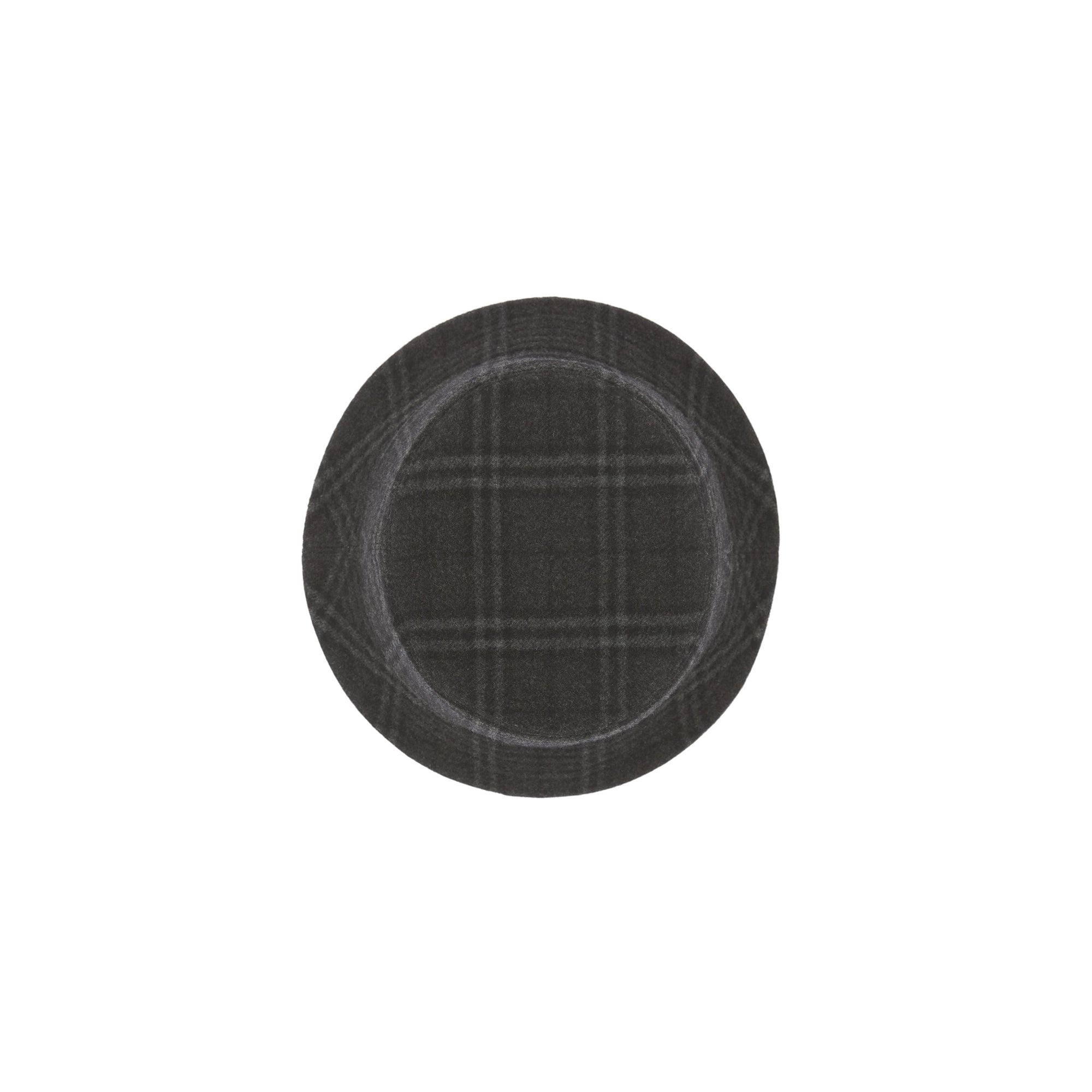 Bob en laine et cachemire à motif check - Charcoal Grey