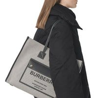Sac cabas Freya en toile et cuir - Black & Black