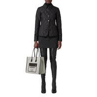 Sac cabas Freya en toile et cuir - Black & Black