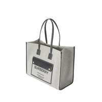 Sac cabas Freya en toile et cuir - Black & Black