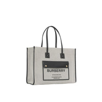 Sac cabas Freya en toile et cuir - Black & Black
