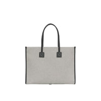 Sac cabas Freya en toile et cuir - Black & Black