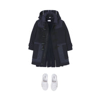 Duffle-coat en laine matelassé - Navy
